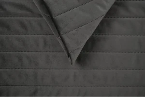 Welur pikowany Velluto pasy 19 graphite