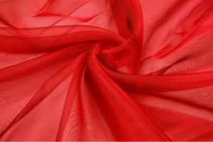 Organza jednotonowa 280cm czerwona