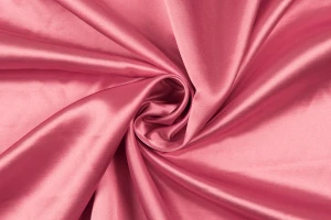 Satyna gruba z elastanem róż cukierkowy