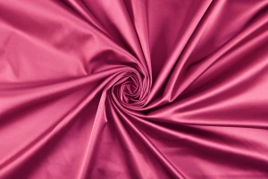 Satyna gruba z elastanem różowy