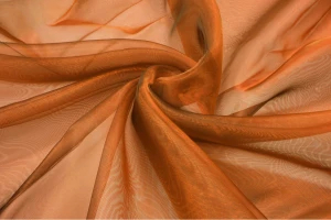 Organza jednotonowa 150cm miedź