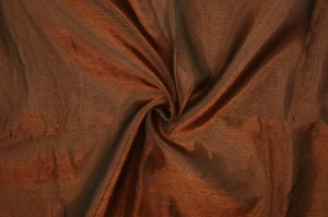 Organza jednotonowa 280cm brązowa z nutą miedzi