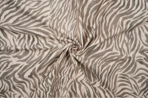 Bawełna wzór ala zebra beżowo szara
