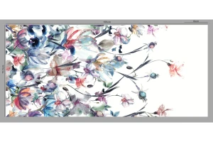 Satyna Armani border akwarele