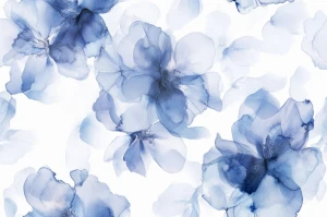 Satyna Armani ala jedwab chabrowe kwiaty