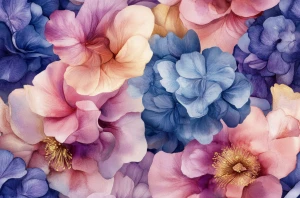 Oxford wzór magiczne hortensje