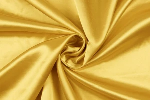 Satyna gruba z elastanem żółta