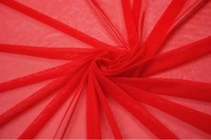 Tiul elastyczny obustronnie czerwony