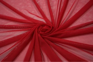 Tiul elastyczny obustronnie czerwony ciemny