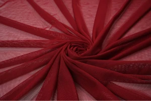 Tiul elastyczny obustronnie bordo