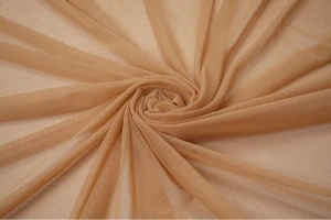 Tiul elastyczny obustronnie cielisty opalony