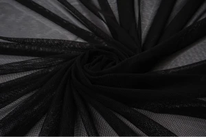 Tiul elastyczny obustronnie czarny