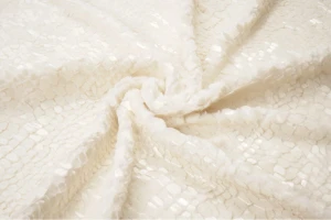 Dzianina futerkowa krótki włos 5mm woskowana kremowa