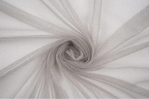 Siatka szara ze srebrną nitką