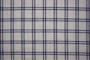 Flanela w kratę szaro granatowa