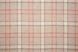 Flanela w kratę beżowa (róż kremowy)