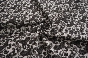 Żakard dwustronny biało czarno szary
