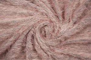 Dzianina swetrowa z włosem pudrowy róż