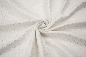 Żakard dwustronny śmietankowy ze srebrem 