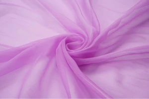Szyfon jedwabny kresz pastelowy fiolet