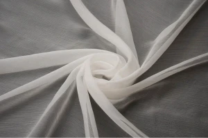 Szyfon jedwabny kresz ecru