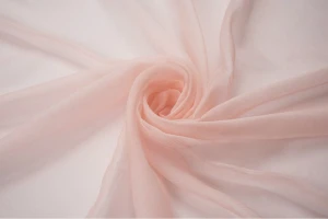 Szyfon jedwabny kresz pudrowy róż