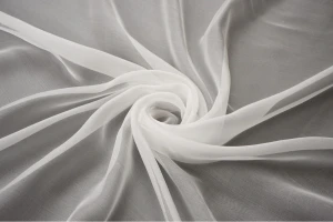 Szyfon jedwabny ecru