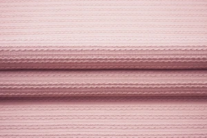 Dzianina swetrowa warkocz pudrowy róż