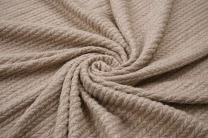 Dzianina swetrowa warkocz rayon beżowy