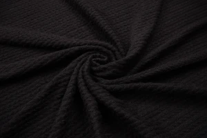 Dzianina swetrowa warkocz rayon czarny