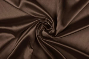 Satyna cienka z elastanem czekoladowy brąz