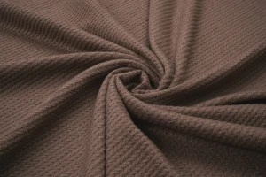 Dzianina swetrowa drobny warkocz rayon brązowy