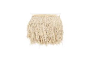 Strusie pióra na taśmie beż jasny