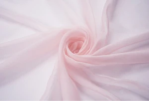 Szyfon jedwabny kresz pastelowy róż