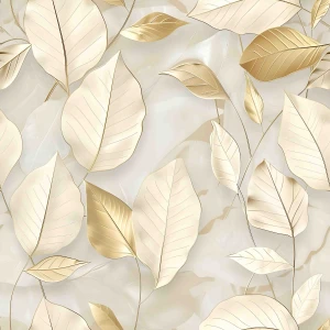  Oxford wzór subtelne beżowe liście