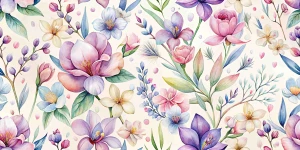  Oxford wzór subtelne wiosenne kwiaty