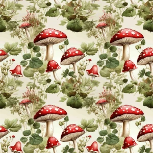  Oxford wzór czerwone muchomory 