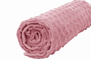 Polar minky kropki pudrowy róż