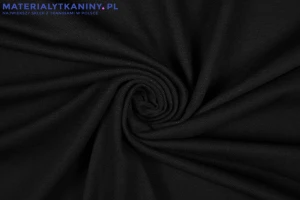 Dzianina Dwustronna Czarno - Szara