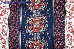 Wiskoza Wzór - Kotwice na Granatowym Tle